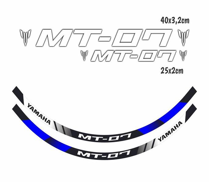 Imagem de Adesivo Para Roda Friso + Plotter Yamaha MT 07 Kit 01