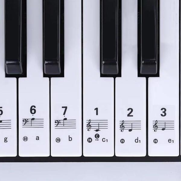 Imagem de Adesivo Para Teclado Musical Com Notas Para Iniciantes