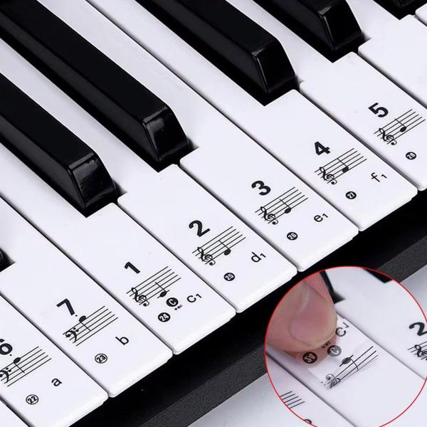 Imagem de Adesivo Para Teclado Musical Com Notas Para Iniciantes