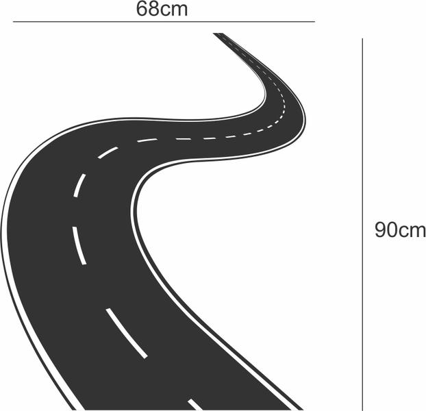 Imagem de Adesivo Parede Infantil Pista Estrada Rua