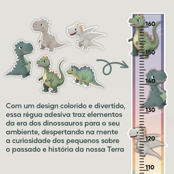 Imagem de Adesivo Parede Régua Crescimento Dinossauro Dino Jurássico