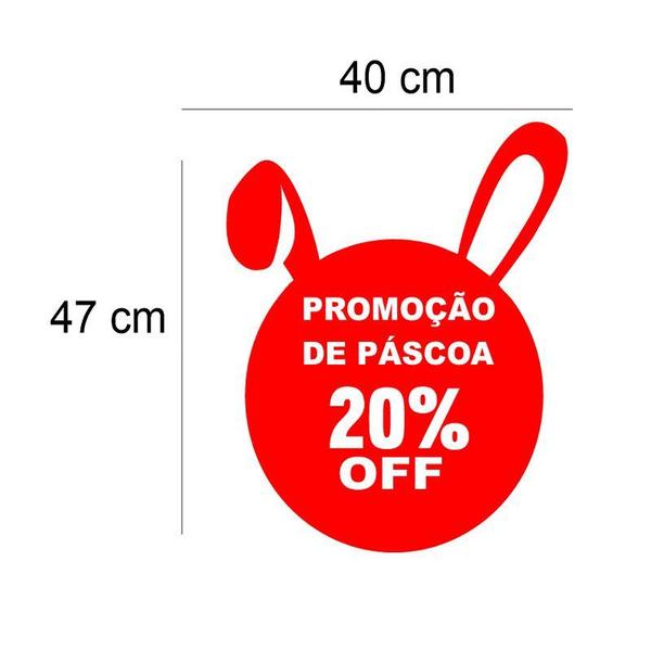 Imagem de Adesivo Personalizado Para Páscoa Redução de Preços Vitrines