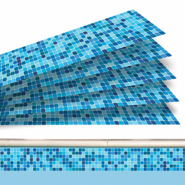 Imagem de Adesivo Piscina Pastilha Degradê Tons De Azul 100x10