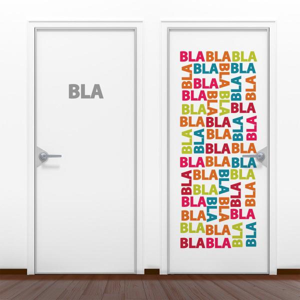 Imagem de Adesivo Porta Banheiro Ele & Ela BlaBla