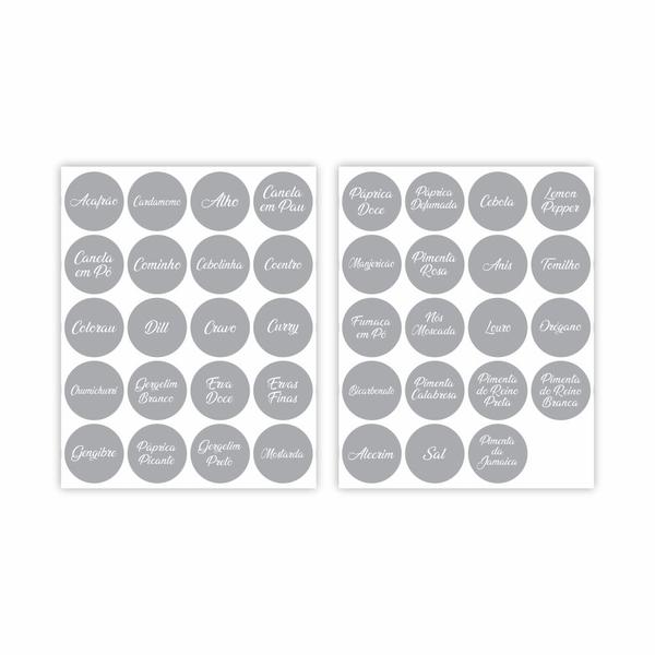 Adesivo Porta Temperos Mantimentos Impermeável Cinza - Micro Oficina Imagem de Adesivo Porta Temperos Mantimentos Impermeável Cinza