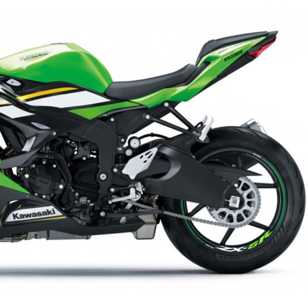 Adesivo Premium De Roda Moto Interno ZX-6R - Branco e Verde
