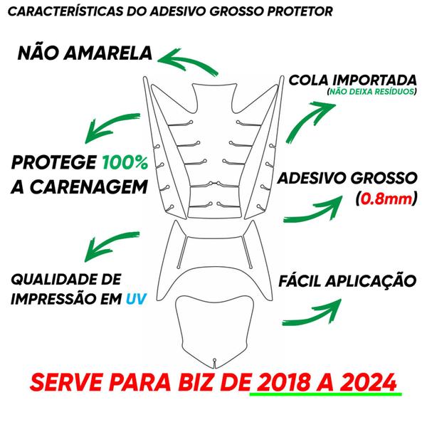 Imagem de Adesivo protetor da biz completo girassol - 2018 a 2024