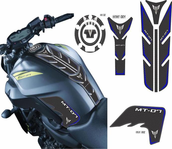 Imagem de Adesivo Protetor Lateral+Tankpad e Bocal Yamaha MT 07 Kit 01