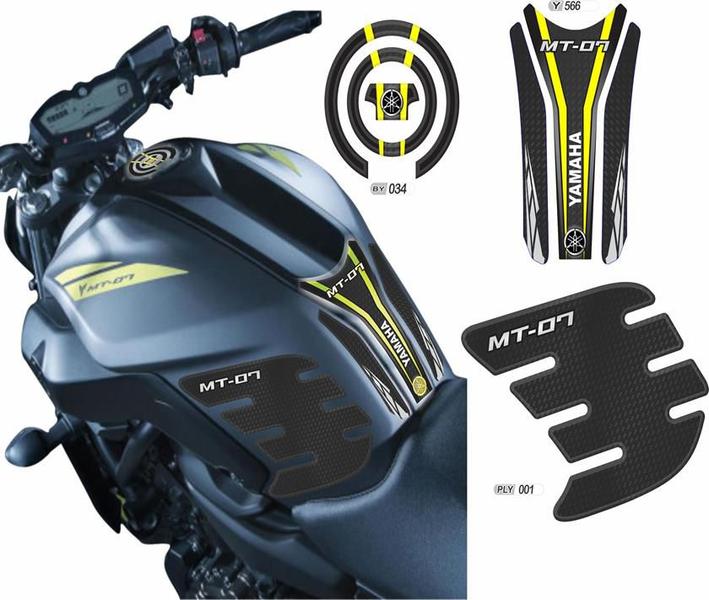 Imagem de Adesivo Protetor Tankpad+ Lateral+ Bocal Yamaha MT 07 Kit 01