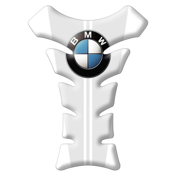 Imagem de Adesivo Protetor Tanque Bmw Branco Pro Resinado 18cm x 13cm