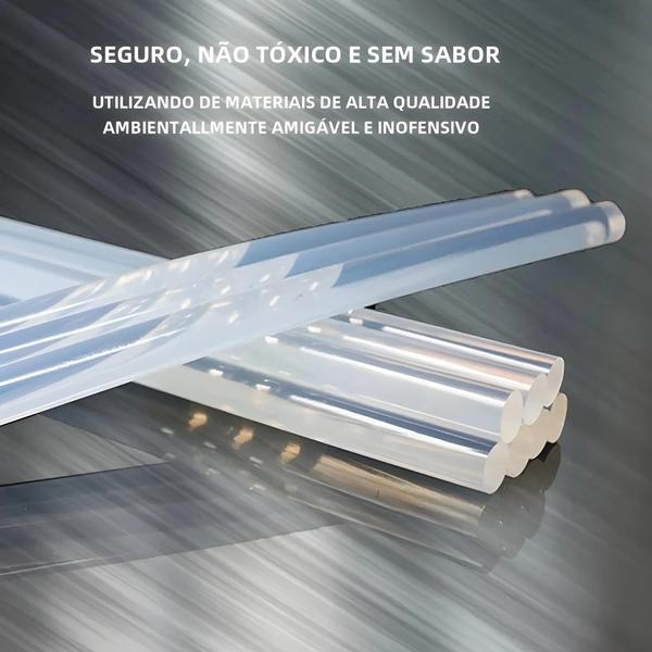 Imagem de Adesivo Quente Transparente de Alta Viscosidade (7mm) - Pacote com 60 Peças