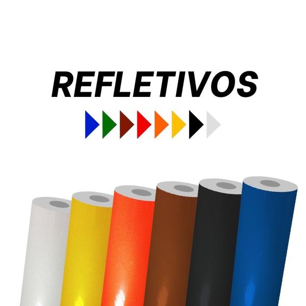 Imagem de Adesivo Refletivo Amarelo Sinalização Placas Rolo 5m x 62cm