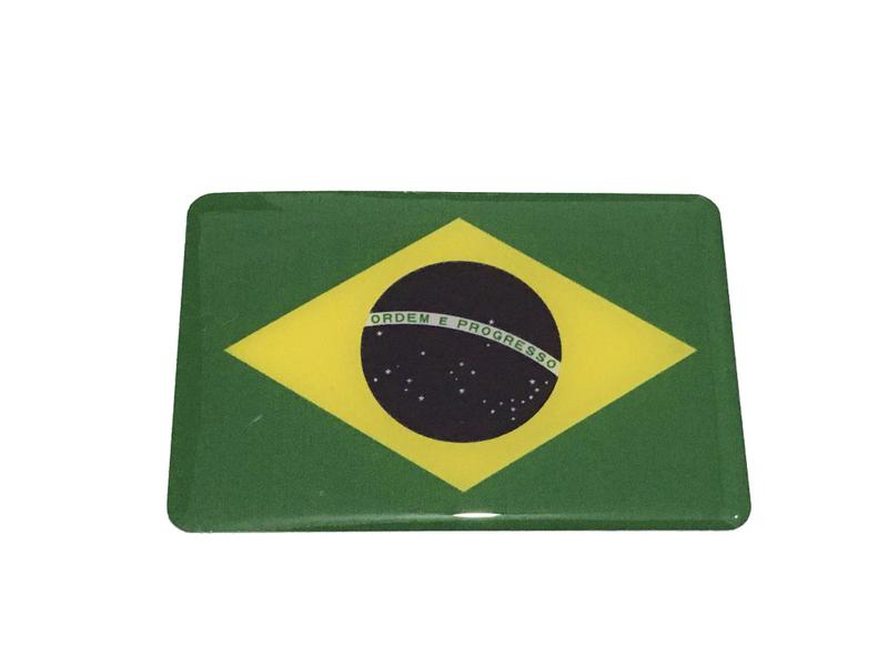 Imagem de Adesivo resinado da bandeira do brasil 5x3 cm