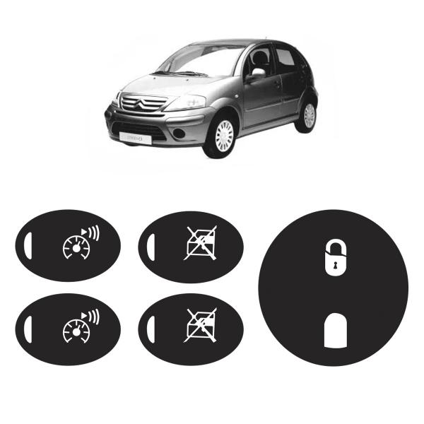 Imagem de Adesivo Restauração Painel C3 Kit Para 5 Botões Alerta