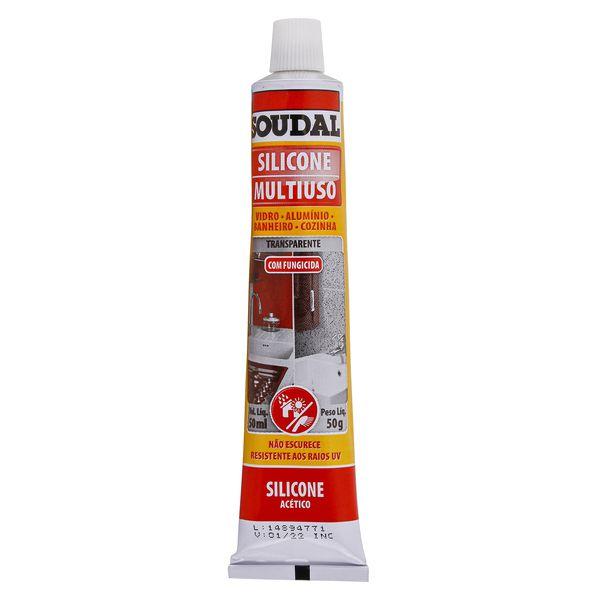 Imagem de Adesivo silicone acético 50g transparente soudal