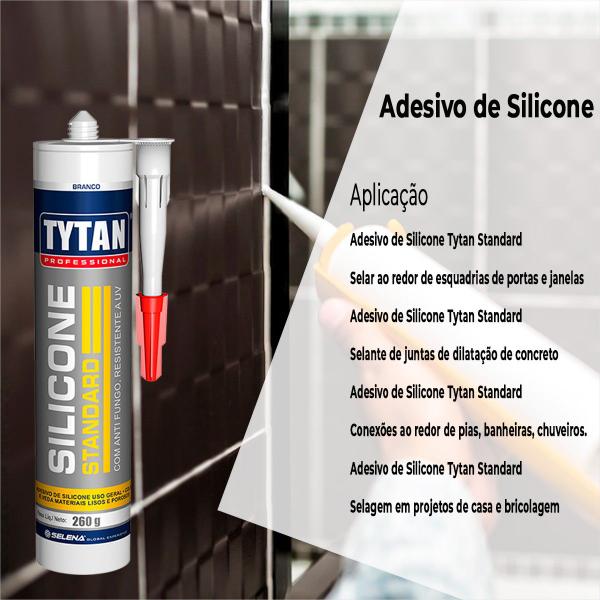 Imagem de Adesivo Silicone Standard Selagem Durável E Forte 260g Kit 2