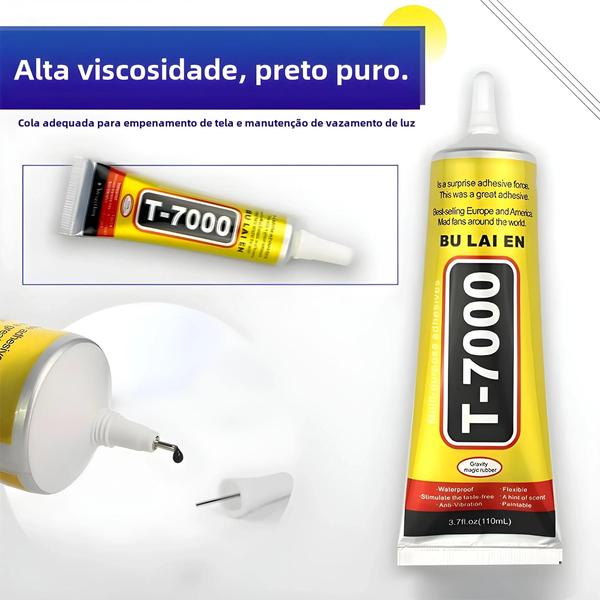 Imagem de Adesivo Transparente B7000/T-7000 para Reparo de Celular - 15ml, 50ml e 110ml com Aplicador