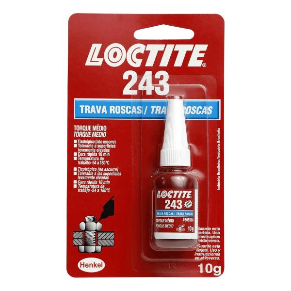 Imagem de Adesivo Trava Roscas Anaeróbico Médio Torque Azul 10g Loctite 243