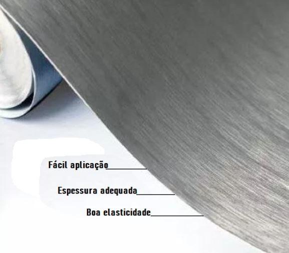 Imagem de Adesivo Vinil Aço 40m x1m Escovado Envelopa Cozinha Móveis