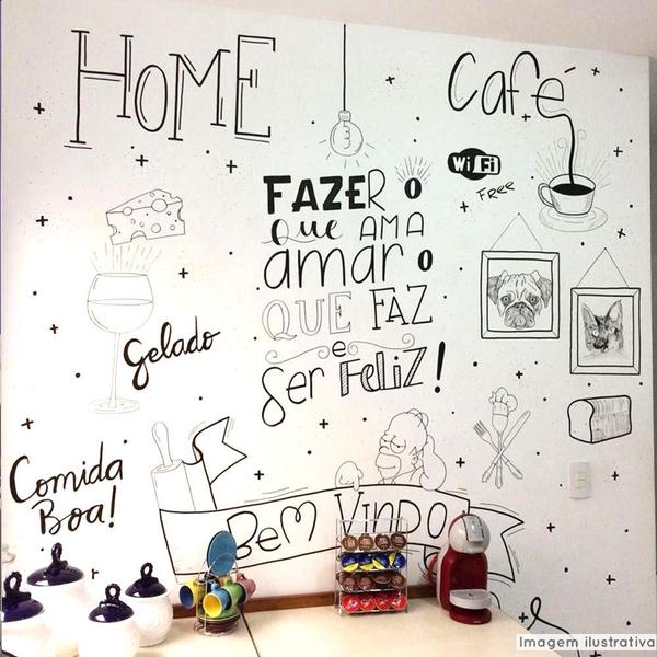 Imagem de Adesivo Vinil Branco Lousa Chalkboard Escrever Giz 5m x 70cm