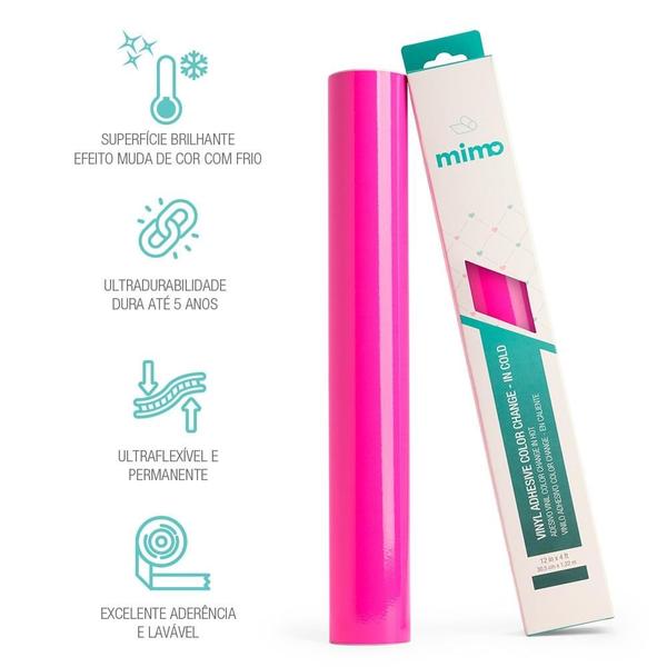 Adesivo Vinil Color Change in Cold - Rosa para Mirtilo -Mimo - 30,5 x 61 cm - 1 Unid Imagem de Adesivo Vinil Color Change in Cold - Rosa para Mirtilo -Mimo - 30,5 x 61 cm - 1 Unid