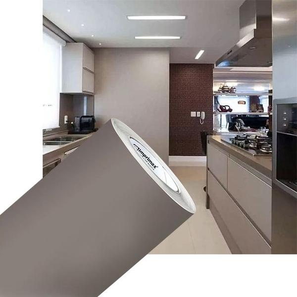 Adesivo Vinil Envelopamento Móveis Bege Taupe Fosco 0,61x12m - IMPRIMAX Imagem de Adesivo Vinil Envelopamento Móveis Bege Taupe Fosco 0,61x12m