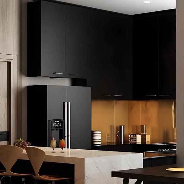 Adesivo Vinil Envelopamento Preto Fosco Geladeira 5m x 60cm - BG ADESIVOS Imagem de Adesivo Vinil Envelopamento Preto Fosco Geladeira 5m x 60cm