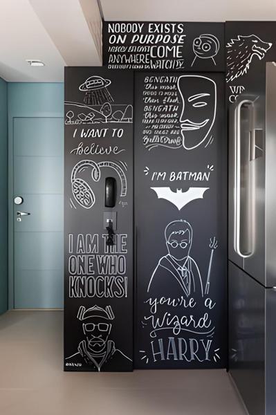 Imagem de Adesivo Vinil Preto Lousa Chalkboard Escrever Giz 10m x 1m