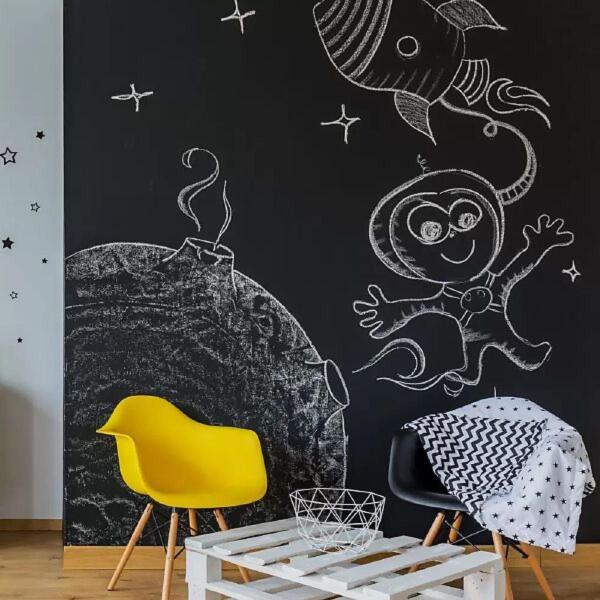 Imagem de Adesivo Vinil Preto Lousa Chalkboard Escrever Giz 10m x50cm