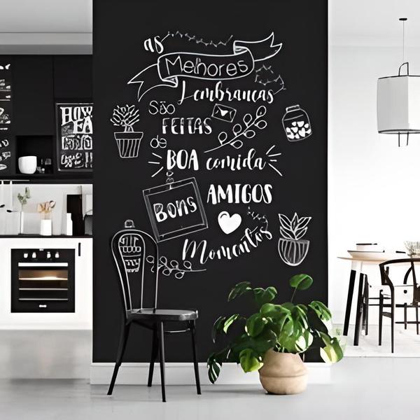 Imagem de Adesivo Vinil Preto Lousa Chalkboard Escrever Giz  5m x70cm