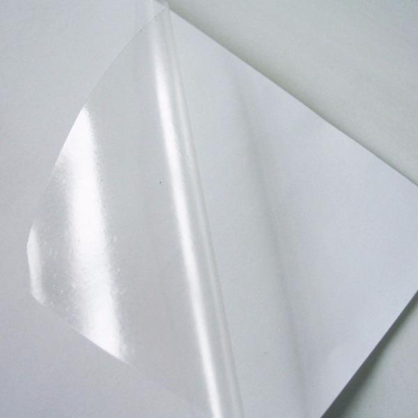 Imagem de Adesivo Vinil Transparente Papel Plástico Cristal P/ Encapar Laminação Envelopar Resistente Vidro