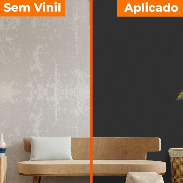 Imagem de Adesivo Vinilico Lavavel Texturizado Casca Preto 200x60cm