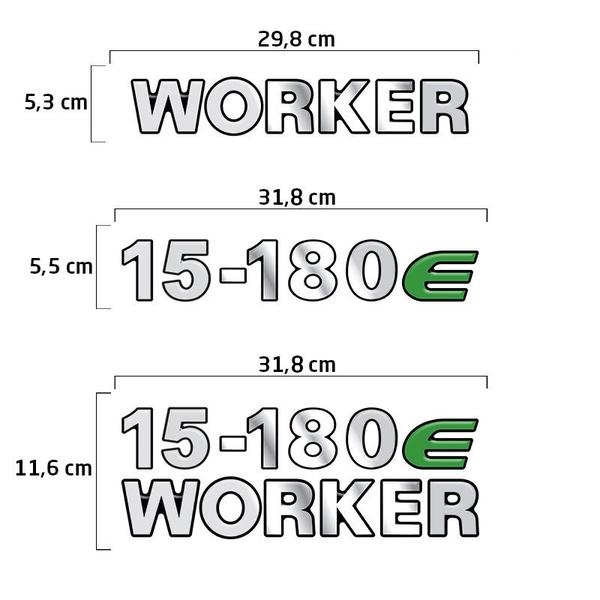 Imagem de Adesivos 15-180e Worker Emblema Cromado Caminhão Volkswagen