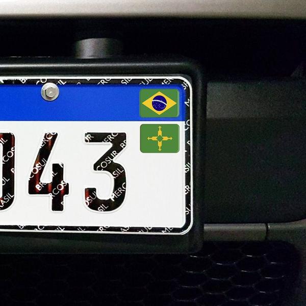 Imagem de Adesivos Bandeira Brasil E Distrito Federal Placa Nova Carro