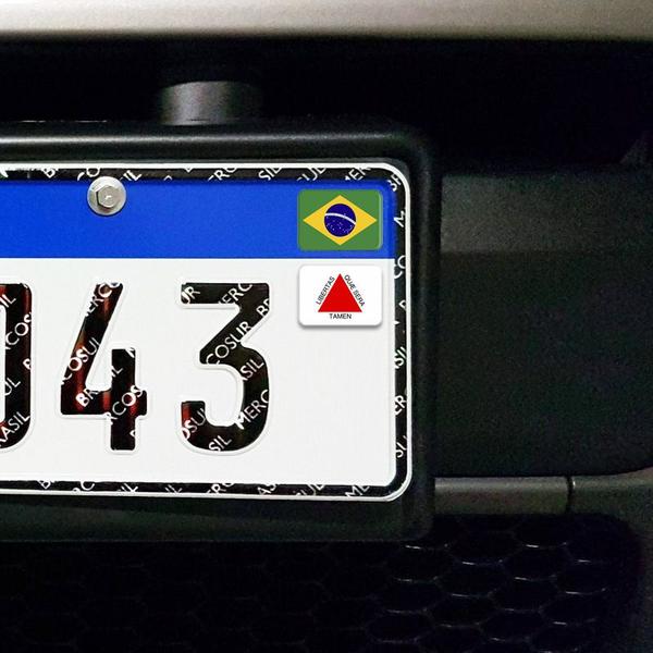 Imagem de Adesivos Bandeira Brasil e Minas Gerais Placa Nova Carro Kit