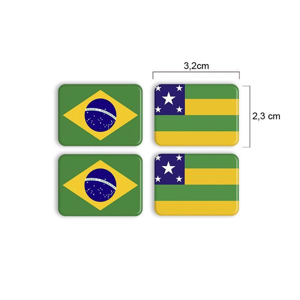 Imagem de Adesivos Bandeira Brasil E Sergipe Placa Nova Carro Resinado