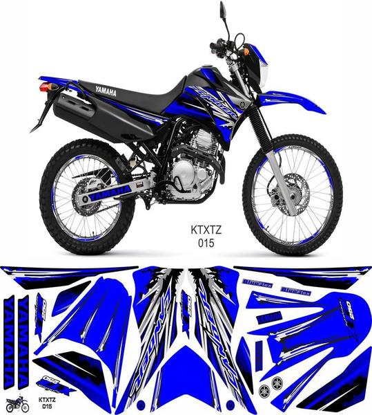 Imagem de Adesivos Carenagem + Friso Yamaha Lander 250 2009/2019 Azul