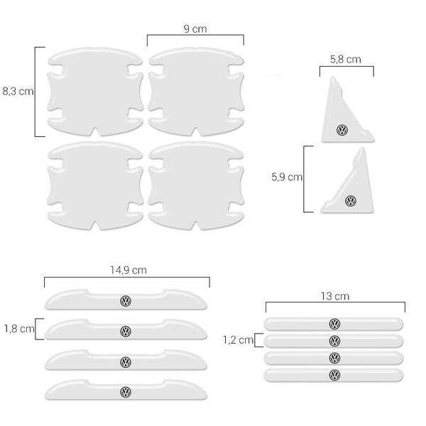 Imagem de Adesivos Completo Proteção De Maçaneta E Porta Volkswagen