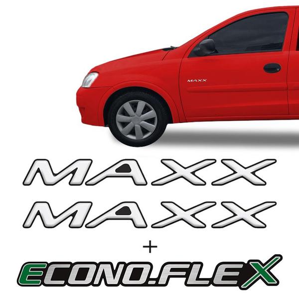 Imagem de Adesivos Corsa Maxx Econoflex Emblema Lateral/Traseiro Preto