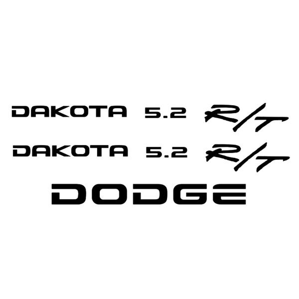 Imagem de Adesivos Dakota 5.2 R/T Dodge Emblema Lateral/Traseiro Preto