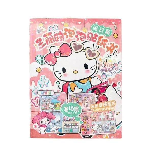 Imagem de Adesivos de Desenho Hello Kitty, Cinnamoroll, Kuromi, My Melody e Pochacco - Livro Silencioso Infantil