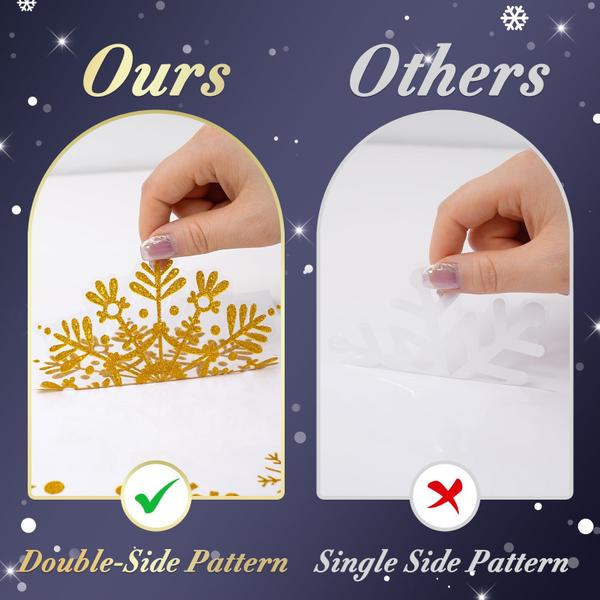 Imagem de Adesivos de janela de Natal DKTIE Navidad Snowflake Glass