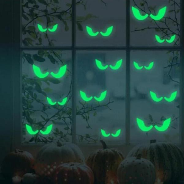 Imagem de Adesivos de Parede Brilhantes de Halloween - Decoração Luminosa para Janelas