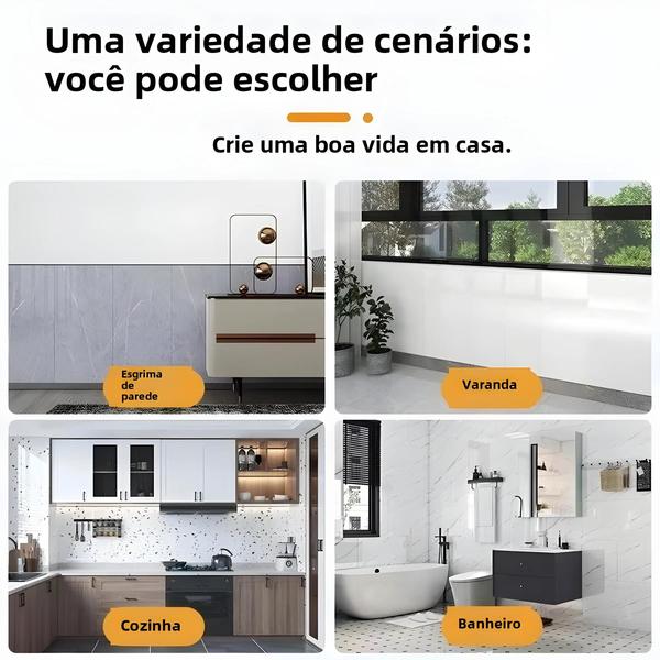 Imagem de Adesivos De Parede De Piso De Mármore De PVC À Prova D'água 10 Peças Decoração Autoadesiva Para