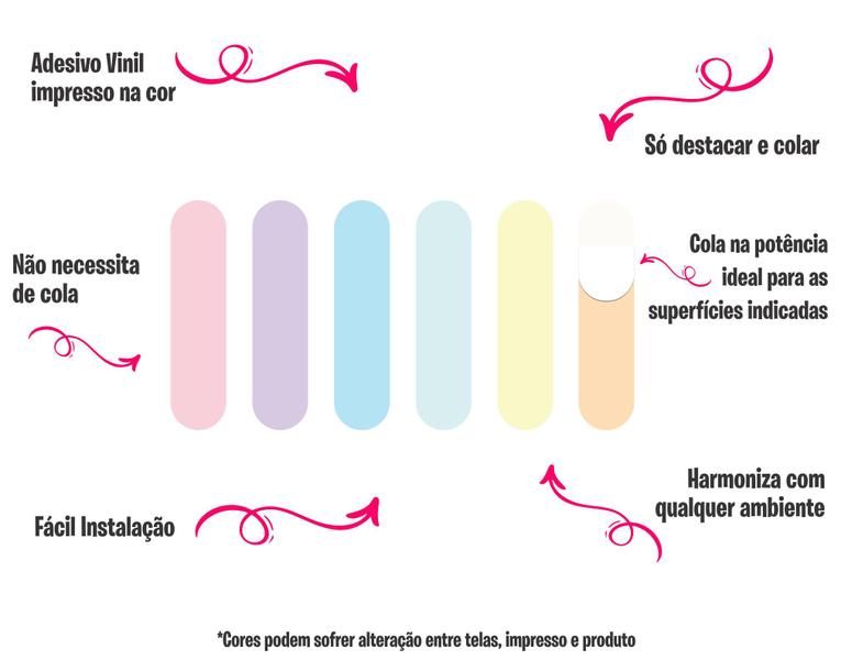 Imagem de Adesivos De Parede Infantil Confete Tons Pastéis Kit 132uni