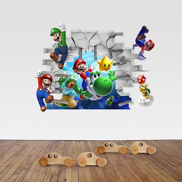 Imagem de Adesivos de Parede Wokex Super Mario 3D - Decoração de Quarto 50x70cm