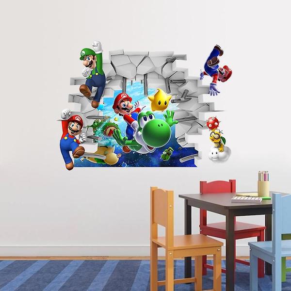 Imagem de Adesivos de parede Wokex Super Mario 3D Room Decor 50x70cm