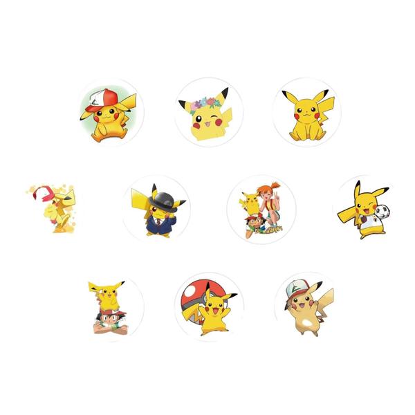 Imagem de Adesivos de Pikachu Pokémon - 500 a 2000 Peças - Redondos para DIY