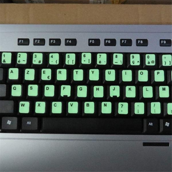 Imagem de Adesivos de teclado N+B, árabe luminoso, russo, inglês, etc.