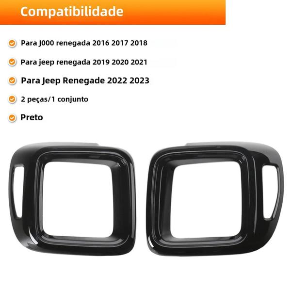 Imagem de Adesivos Decorativos para Lanternas Traseiras do Jeep Renegade (2016-2023)